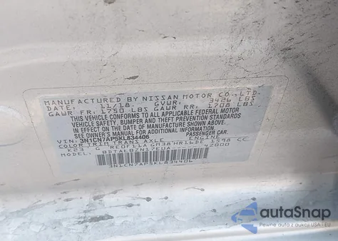 2019 Nissan Versa 1.6 Sv from USA, damaged, VIN 3N1CN7AP5KL834406